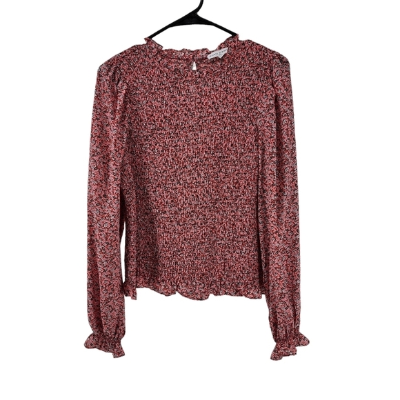 Maison D' Amelie Tops - Maison D' Amelie Paris Women's Ditsy Floral Smocked Long Sleeves Blouse Top- M